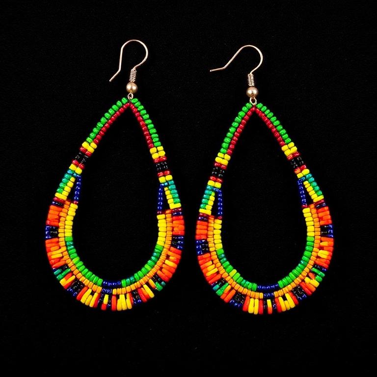 Sunburst Beaded Earrings